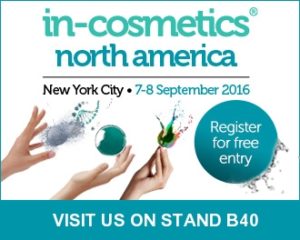 in-cosmetics North America, NYC 7-8 September 2016